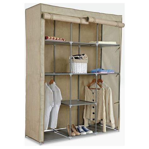 home double modular metal framed fabric wardrobe jute instructions|Argos Home Triple Modular Metal Framed Jute Fabric Wardrobe .